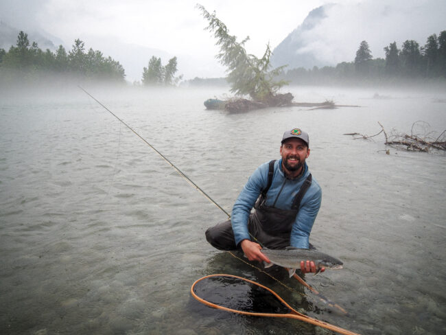 Evan Holmgren with a Pitt River Wilderness Lodge Bull Trout