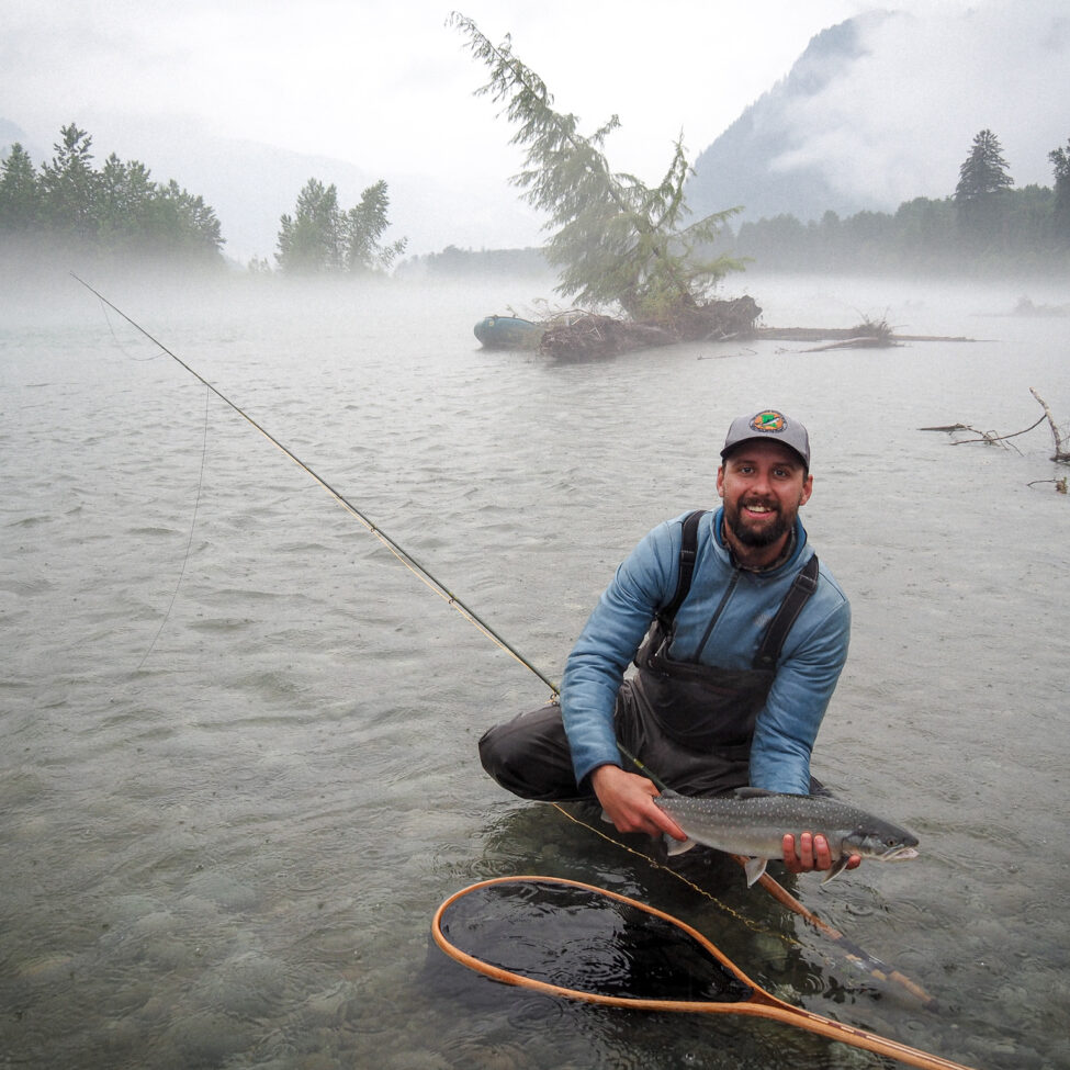 Evan Holmgren with a Pitt River Wilderness Lodge Bull Trout