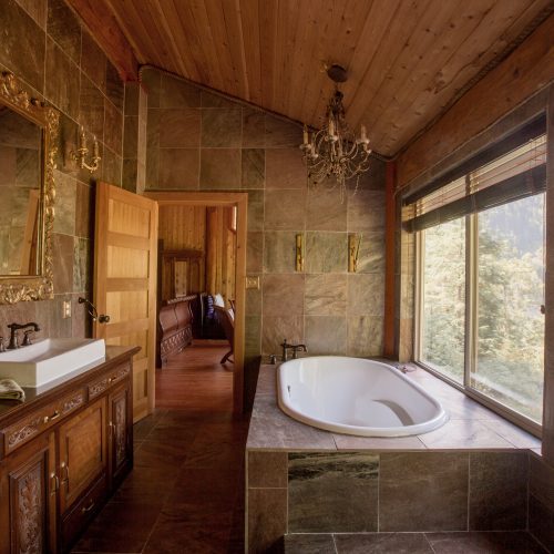 Master Bathroom at the Pitt River Wilderness Lodge