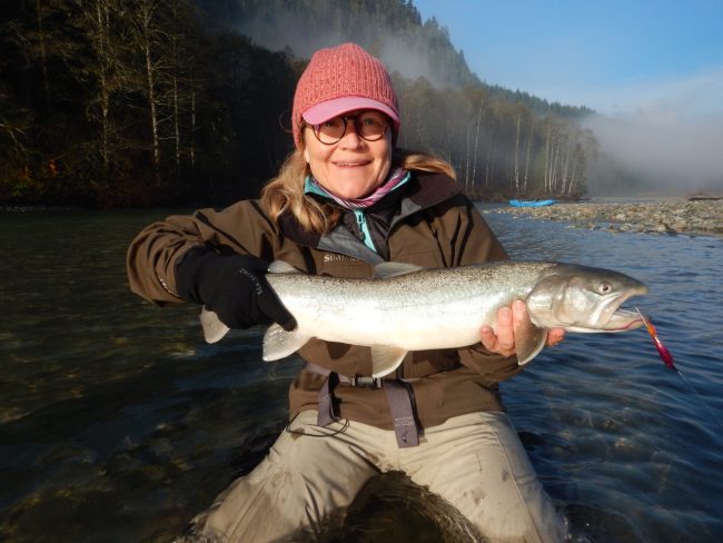 Sea Run Bull Trout at the Upper Pitt River Wilderness Lodge