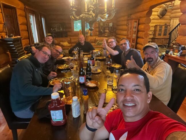 Dinner at Upper Pitt River Wilderness Retreat