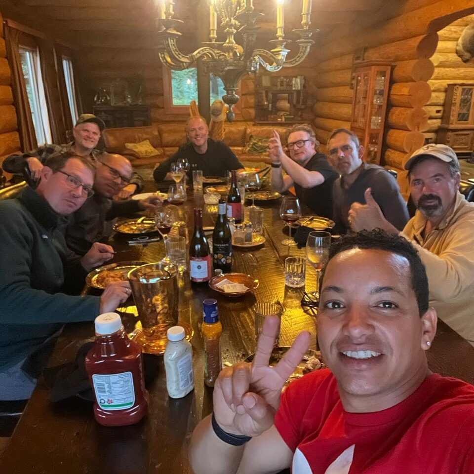 Dinner at Upper Pitt River Wilderness Retreat