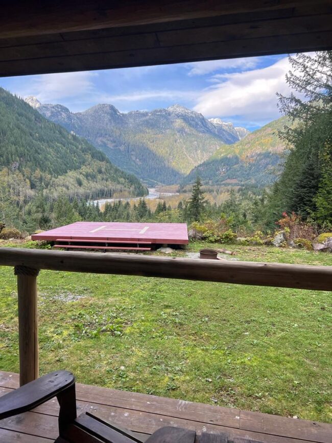Helipad at the Upper Pitt River Wilderness Lodge