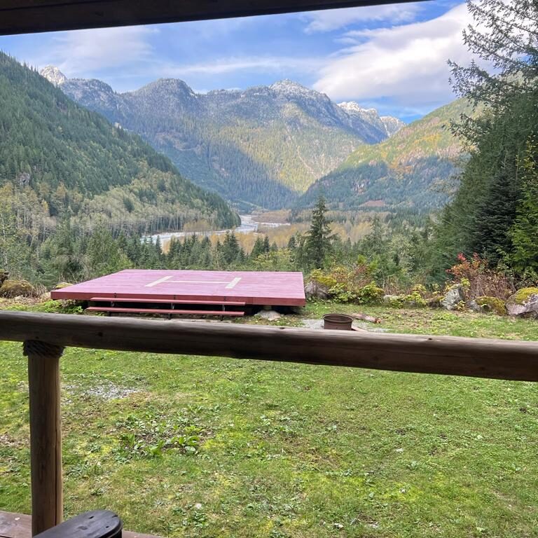 Helipad at the Upper Pitt River Wilderness Lodge